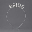 light Luxury Rhinestone Letter Crown Headband For Bride And Bridesmaids