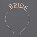 light Luxury Rhinestone Letter Crown Headband For Bride And Bridesmaids