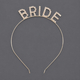 light Luxury Rhinestone Letter Crown Headband For Bride And Bridesmaids