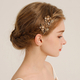 gold Vintage Flower Hair Comb HS-J7119AG (2-Pack) retro Light Luxury Floral Bridal Hair Comb