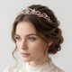 rose Gold Rhinestone Bridal Crown Headband