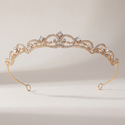 rose Gold Rhinestone Bridal Crown Headband