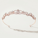 rose Gold Rhinestone Bridal Crown Headband