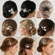 rhinestone Pearl Hairpin For Women Bridal Wedding Hair Stick