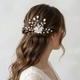 rhinestone Pearl Hairpin For Women Bridal Wedding Hair Stick