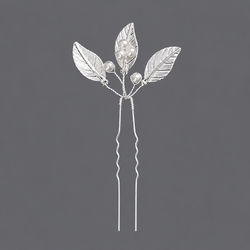 Forest Style Leaf Pearl Hairpin Hs-J5099