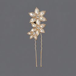 Alloy Rhinestone Floral Hairpin Hs-J5902