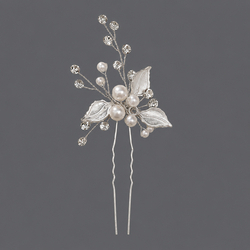 Silver Sweet Branch Leaf Hairpin Hs-J2656s