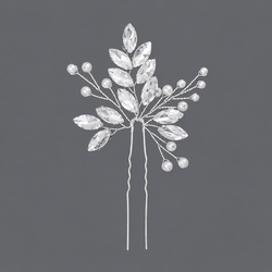 Silver Floral Vine Party Hairpin Hs-J5306s