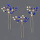 u-Shaped Marquise Rhinestone Hairpin Set For Women
