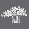 chinese Style Bridal Hair Comb Rhinestone Enamel Flower
