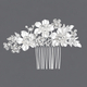 chinese Style Bridal Hair Comb Rhinestone Enamel Flower