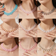 colorful Rice Bead Woven Necklace With Multi-Layer Lace Choker