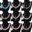 colorful Rice Bead Woven Necklace With Multi-Layer Lace Choker