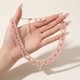 colorful Rice Bead Woven Necklace With Multi-Layer Lace Choker