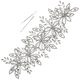 heavy-Duty Rhinestone Bridal Headband 3D Floral Leaf Hair Accessory
