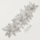 heavy-Duty Rhinestone Bridal Headband 3D Floral Leaf Hair Accessory