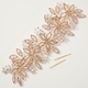 heavy-Duty Rhinestone Bridal Headband 3D Floral Leaf Hair Accessory