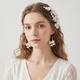 handmade Light Luxury Bridal Hair Comb Soft Clay Flower