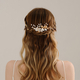 handmade Light Luxury Bridal Hair Comb Soft Clay Flower