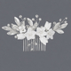 handmade Light Luxury Bridal Hair Comb Soft Clay Flower