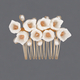 handmade Light Luxury Bridal Hair Comb Soft Clay Flower