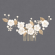 handmade Light Luxury Bridal Hair Comb Soft Clay Flower