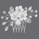 handmade Light Luxury Bridal Hair Comb Soft Clay Flower