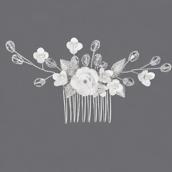 Silver Bridal Light Luxury Hair Comb Hs-J7236s