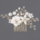 handmade Light Luxury Bridal Hair Comb Soft Clay Flower