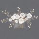 handmade Light Luxury Bridal Hair Comb Soft Clay Flower