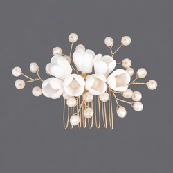 Gold Bridal Banquet Hair Comb Hs-J6845g