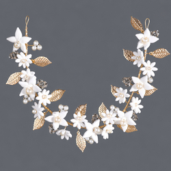 Gold Forest Style Flower Hairband Hs-J7270g