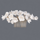 handmade Light Luxury Bridal Hair Comb Soft Clay Flower