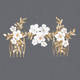 handmade Light Luxury Bridal Hair Comb Soft Clay Flower