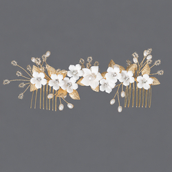 Gold Light Luxury Photoshoot Double Comb Hs-J6746g
