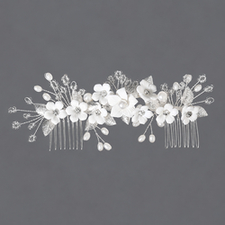 Silver Light Luxury Photoshoot Double Comb Hs-J6746s