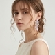 colorful Marquise Rhinestone Floral Leaf Earrings