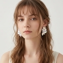 colorful Marquise Rhinestone Floral Leaf Earrings