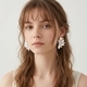 colorful Marquise Rhinestone Floral Leaf Earrings