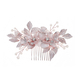 vintage Pearl Rhinestone Hair Comb With 3D Alloy Flower