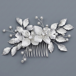Silver Pearl Hair Comb Hs-J6241s