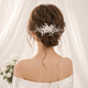 sweet and versatile bridal hair comb handmade Seed Bead Ceramic Flower Hair Comb Bridal Wedding Updo Headpiece