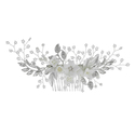 sweet and versatile bridal hair comb handmade Seed Bead Ceramic Flower Hair Comb Bridal Wedding Updo Headpiece