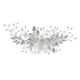 sweet and versatile bridal hair comb handmade Seed Bead Ceramic Flower Hair Comb Bridal Wedding Updo Headpiece