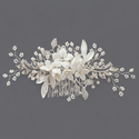 sweet and versatile bridal hair comb handmade Seed Bead Ceramic Flower Hair Comb Bridal Wedding Updo Headpiece