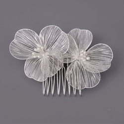 Silver Wire Flower Versatile Hair Comb Hs-J6708s