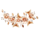 light luxury forest-style versatile headband vintage Gold Thread Butterfly Rhinestone Bridal Headband