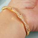 minimalist Gold Zircon Bracelet With Diamond Clasp