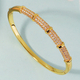 minimalist Gold Zircon Bracelet With Diamond Clasp